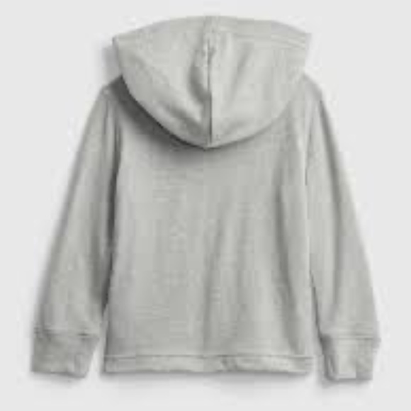 BABY GAP • TODDLER BOYS' SILVER LONG SLEEVE SNIT HOODIE - 2T - Picture 2 of 9